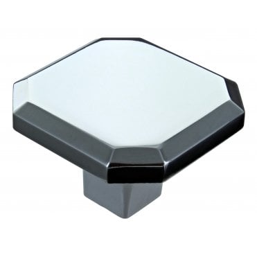 Chrome 34mm Octagonal Knob Handle (Single)