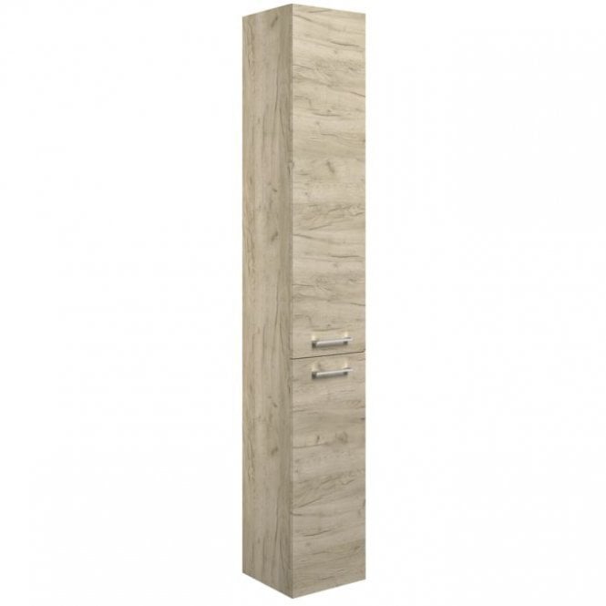 Dove Bathrooms City 350mm Floor Standing 2 Door Tall Unit - Oak