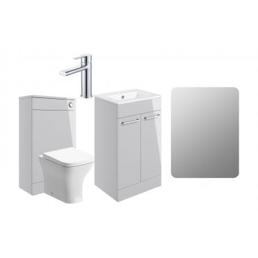 City 510mm F/S Furniture Pack - Grey Gloss w/Chrome Finishes