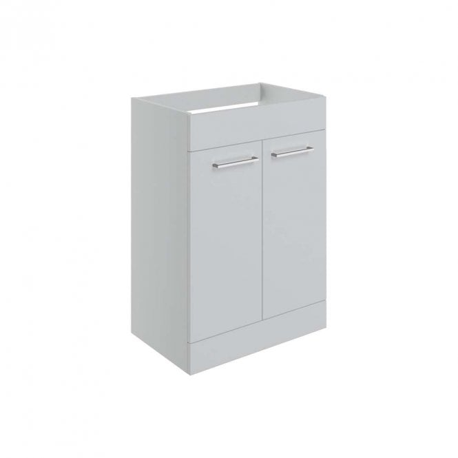 Dove Bathrooms City 590mm Floor Standing 2 Door Basin Unit (No Top) - Grey Gloss