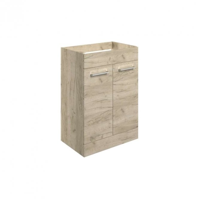 Dove Bathrooms City 590mm Floor Standing 2 Door Basin Unit (No Top) - Oak