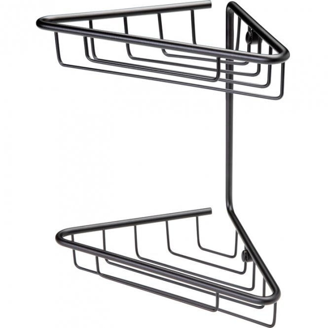 Dove Bathrooms Cosmo 2-Tier Corner Shower Caddy -Matt Black