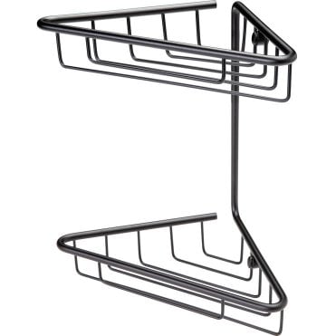 Cosmo 2-Tier Corner Shower Caddy -Matt Black