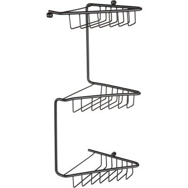 Cosmo 3-Tier Corner Shower Caddy - Matt Black