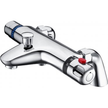 Deck Mounted Thermostatic Bath/Shower Mixer Tap Valve - Chrome