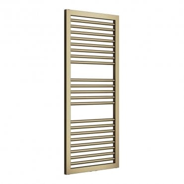Drift 1228mm x 500mm Brushed Brass Square Ladder Radiator