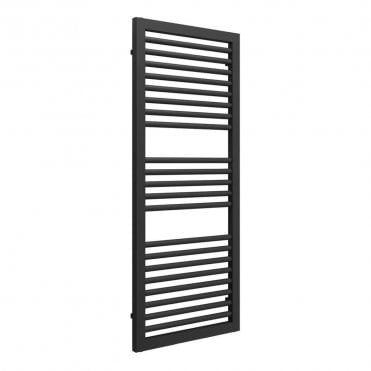 Drift 1228mm x 500mm Matt Black Square Ladder Radiator