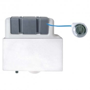 Dual Flush Compact Bottom Inlet Concealed Cistern + Chrome Button