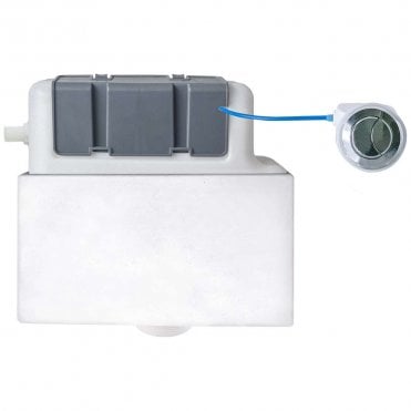 Dual Flush Compact Side Inlet Concealed Cistern + Chrome Button