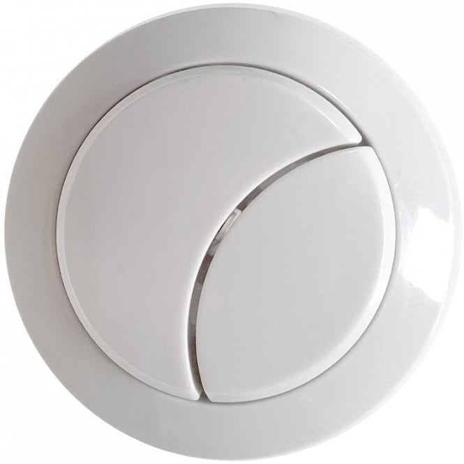 Dove Bathrooms Dual Push Button (Cable) - White