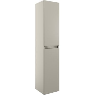 Dulce Matt Latte 300mm 2 Door Wall Hung Tall Storage Unit