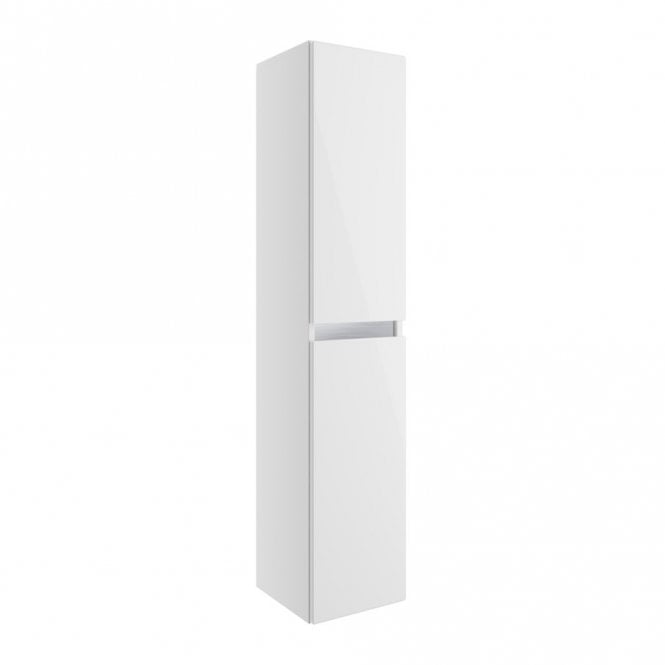 Dove Bathrooms Dulce White Gloss 300mm 2 Door Wall Hung Tall Storage Unit
