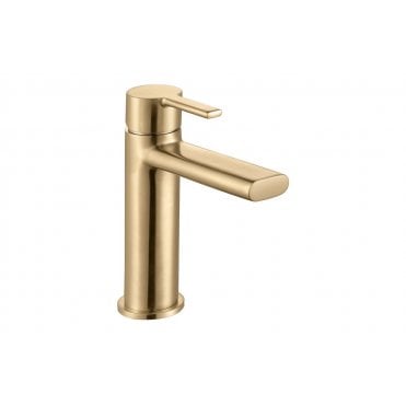 Ebony Basin Brushed Brass Mixer Tap