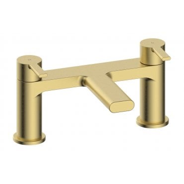 Ebony Bath Filler Brushed Brass Tap