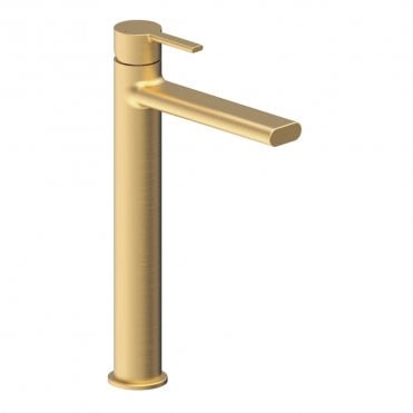 Ebony Brushed Brass Tall Basin Mixer Tap