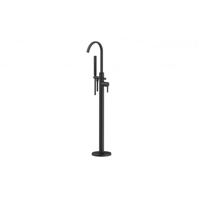 Dove Bathrooms Ebony Floor Standing Bath/Shower Matt Black Mixer Tap
