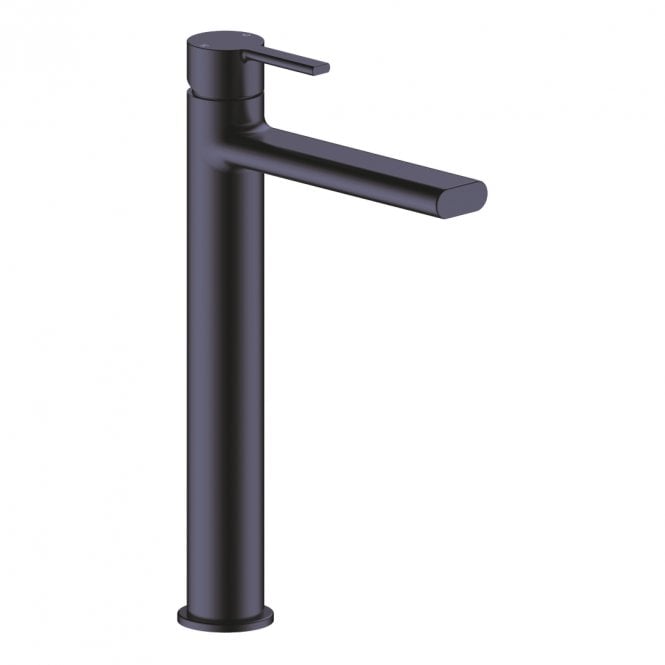 Dove Bathrooms Ebony Matt Black Tall Basin Mixer Tap