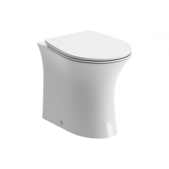 Dove Bathrooms Ebony Rimless Back To Wall WC & Soft Close Seat