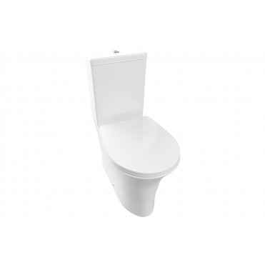 Ebony Rimless Close Coupled Fully Shrouded WC & Soft Close Seat