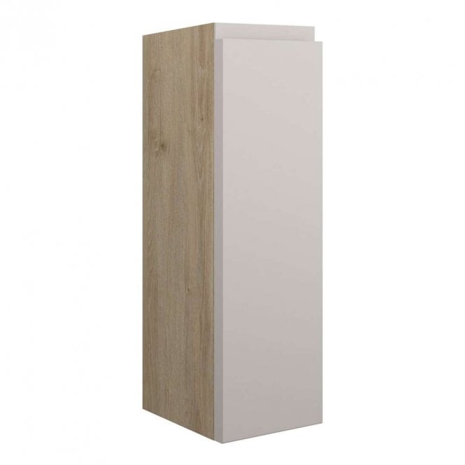 Dove Bathrooms Eden 200mm Slim Base Unit - Matt Dove Grey (Oak Cabinet)