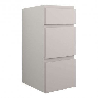 Eden 300mm Standard 3 Drawer Unit - Matt Dove Grey (Grey Cabinet)