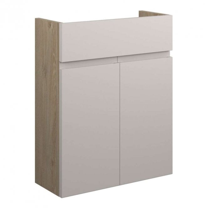 Dove Bathrooms Eden 500mm Slim Basin Unit - Matt Dove Grey (Oak Cabinet)