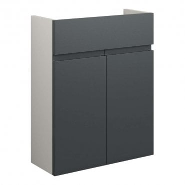Eden 500mm Slim Basin Unit - Matt Graphite Grey (Grey Cabinet)