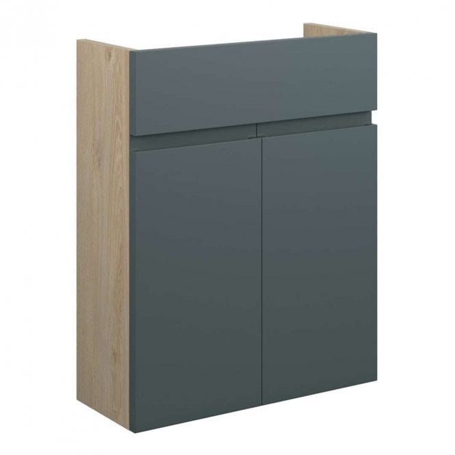 Dove Bathrooms Eden 500mm Slim Basin Unit - Matt Green (Oak Cabinet)