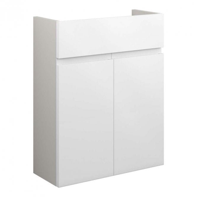 Dove Bathrooms Eden 500mm Slim Basin Unit - White Gloss (Grey Cabinet)
