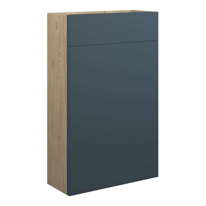 Dove Bathrooms Eden 500mm Slim WC Unit - Matt Arley Blue (Oak Cabinet)