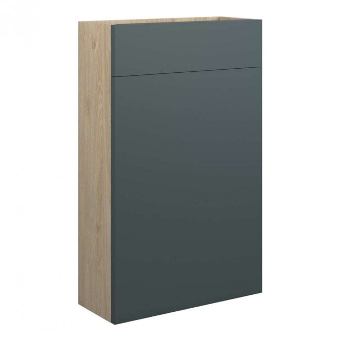 Dove Bathrooms Eden 500mm Slim WC Unit - Matt Green (Oak Cabinet)