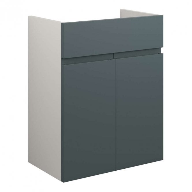 Dove Bathrooms Eden 500mm Standard Basin Unit - Matt Green (Grey Cabinet)