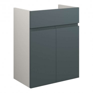 Eden 500mm Standard Basin Unit - Matt Green (Grey Cabinet)