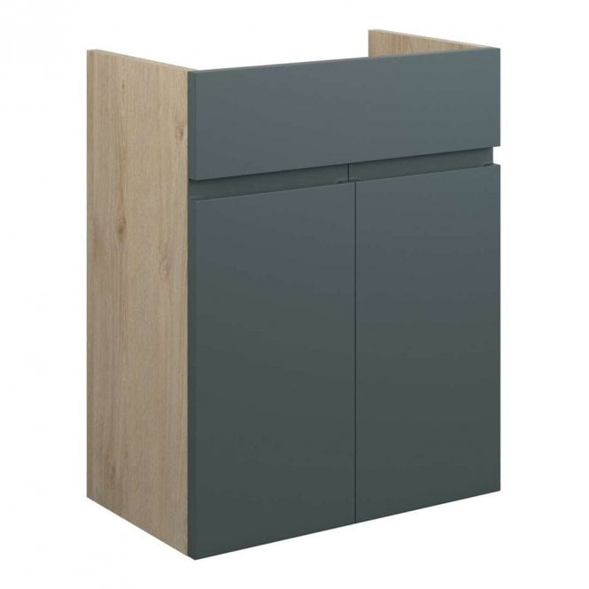 Dove Bathrooms Eden 500mm Standard Basin Unit - Matt Green (Oak Cabinet)