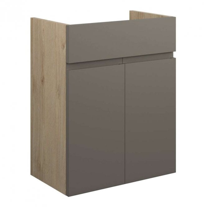 Dove Bathrooms Eden 500mm Standard Basin Unit - Matt Stone (Oak Cabinet)