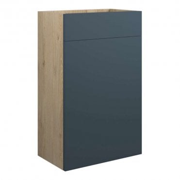 Eden 500mm Standard WC Unit - Matt Arley Blue (Oak Cabinet)