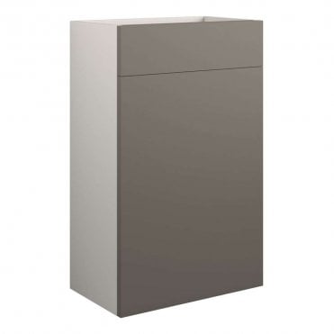 Eden 500mm Standard WC Unit - Matt Stone (Grey Cabinet)