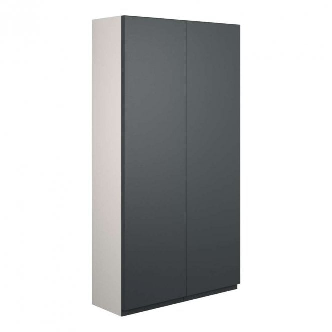 Dove Bathrooms Eden 600mm Slim 2 Door Wall Unit - Matt Graphite Grey (Grey Cabinet)