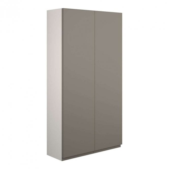 Dove Bathrooms Eden 600mm Slim 2 Door Wall Unit - Matt Stone (Grey Cabinet)