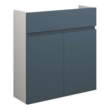 Eden 600mm Slim Basin Unit - Matt Arley Blue (Grey Cabinet)
