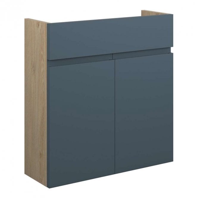 Dove Bathrooms Eden 600mm Slim Basin Unit - Matt Arley Blue (Oak Cabinet)