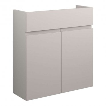Eden 600mm Slim Basin Unit - Matt Dove Grey (Grey Cabinet)