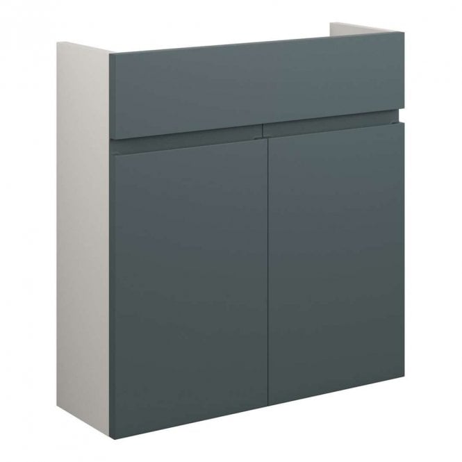 Dove Bathrooms Eden 600mm Slim Basin Unit - Matt Green (Grey Cabinet)