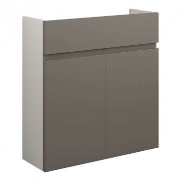 Eden 600mm Slim Basin Unit - Matt Stone (Grey Cabinet)