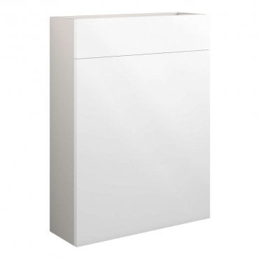 Eden 600mm Slim WC Unit - White Gloss (Grey Cabinet)