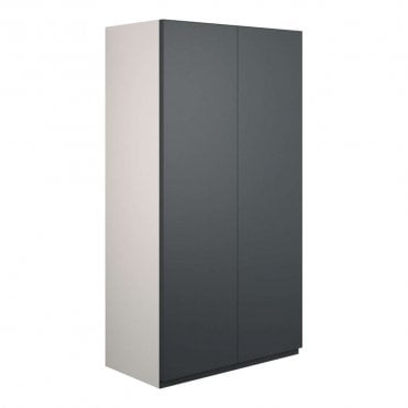 Eden 600mm Standard 2 Door Wall Unit - Matt Graphite Grey (Grey Cabinet)