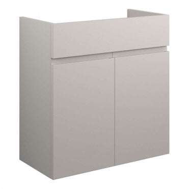Eden 600mm Standard Basin Unit - Matt Dove Grey (Grey Cabinet)