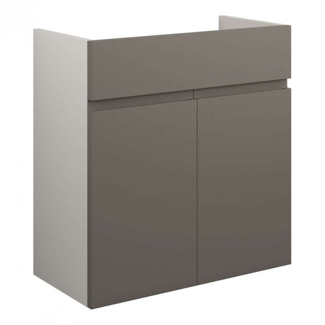 Dove Bathrooms Eden 600mm Standard Basin Unit - Matt Stone (Grey Cabinet)