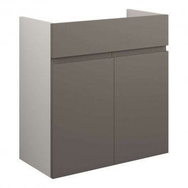Eden 600mm Standard Basin Unit - Matt Stone (Grey Cabinet)