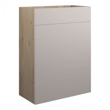 Eden 600mm Standard WC Unit - Matt Dove Grey (Oak Cabinet)